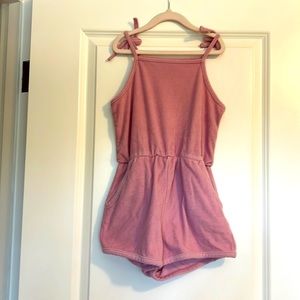 J Crew Crewcuts Girls Pink Terrycloth Romper